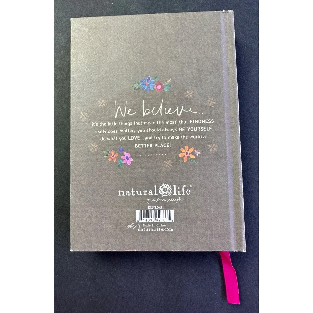 Natural Life Undated Live Happy Daily Journal Thoughts Reflections Book *READ*